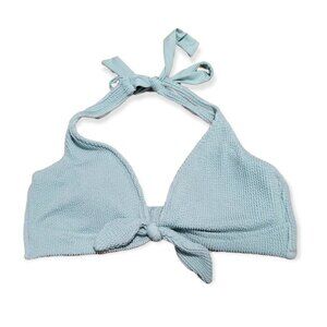 Kona Sol Mint Green Textured Bikini Top Size Medium